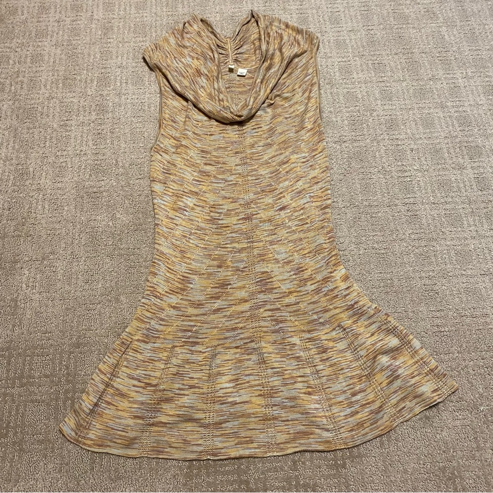 {Moth | Anthropologie} Space Dye Drop Waist Cowl Neck Dress ~ Size Medium